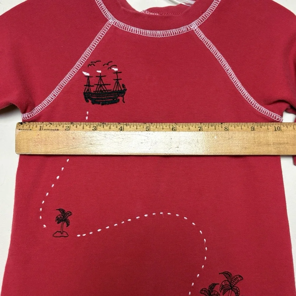 Vintage Gymboree Pirate Island 3-6 M Romper Boat Treasure Map RARE